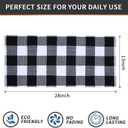 2 x Mordimy 100% Cotton Waffle Weave Kitchen Towels, 13 x 28 Inches, Super Soft and Absorbent Buffalo Check Dish Towels for Drying Dishes, 4-Pack, Black & White