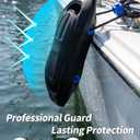 OCEANBROAD EVA Boat Fenders, 17" x 8" Boat Bumpers for Docking, with Quick-Lock Rope & Strap, Fit for Pontoon, Jon, Ski and Fishing Boats, Marine-Grade Foam for Hull Protection Black, FLOW - 2 Pack