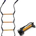 Boat Rope Ladder, Heavy Duty Climbing Rope 450Lbs Strength, 14mm Reinforced Polyester Line, Rigid Resin Step Design, Outdoor Ladder for Inflatable Boat, Kayak, Motorboat, Canoeing (4 Step)