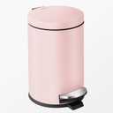Cesun 1.2 Gallons Small Pink Trash Can, Bathroom Garbage Can with Lid and Foot Pedal, Mini Round Wastebasket for Bathroom, Bedroom, Office, 4.5 Liters / 1.2 Gallons, Pink