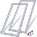 Upgraded W10830162 (Right) & W10830283 (Left) Refrigerator Door Gasket Compatible with Whirlpool Refrigerator Door Seal Kenmore Fridge French Door Gasket Seal Maytag KitchenAid Fridge Seal Replacement