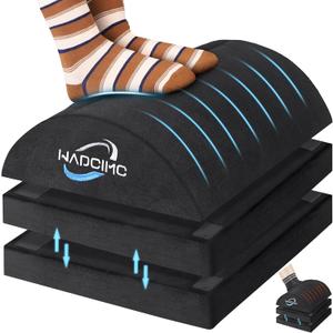 Foot Rest for Under Desk at Work, Warmer Feet Pocket Footrests,Foot Stool with Washable Cover,Comfortable Footrest with 3 Adjustable Heights, for Office Gaming Chair, for Leg Support, XL(18IN)