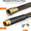 Giraffe Tools Garden Hose 5/8", Water Hose Heavy Duty, Flexible, Lightweight Hybrid Hose with Bend Protection, 2.5ft Male to Female Fittings, Burst 600 PSI, Short Leader Hose