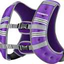 PACEARTH Weighted Vest 16lb Weight Vest with Reflective Stripe, Body Weight Vests for Women, Men, Weight Loss Workout, Strength Training, Running, Walking, Jogging (Ultra Violet)