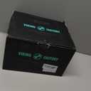 Large Bamboo Storage Box with Combination Lock, Removable Organizer Tray & Airtight Jars | Decorative Home Office Organizer for Supplies, Keepsakes & Accessories | Elegant Gift Set (Brown) (10.6"L x 7.1"W x 5.5"H)