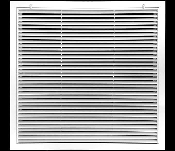 22" X 22" Aluminum Return Filter Grille - Easy Airflow - Linear Bar Grilles [Outer Dimensions: 24.5w X 24.5h]