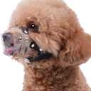 Mayerzon Dog Muzzle, Basket Muzzle for Small Medium Dogs Poodle Dachshund Corgi, Clear Puppy Mouth Cover for Grooming Vet Visits to Prevent Biting Chewing Scavenging, Allow Panting Drinking (S [Snout Cir: 6-6.75"])