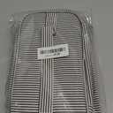 3 Pieces Makeup Bag Set for Women Cute Seersucker Cosmetic Pouch Travel Toiletry Bag Preppy Small Makeup Purse Pouch Aesthetic Skincare Brushes Storage Organizer for Women(Black)