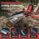 8-inch Mini Chainsaw,Brushless Chain Saw Battery Chain Saws with 2×5.0ah Battery,Small Chainsaw for Trimming and Garden,Hand Held Saw Gift for Men Dad Husband Fathers Gardener