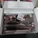 Shark FlexFusion Hair Straightener & Powerful Hair Dryer with Fusion Hair Brush, Ceramic Air Styler with Auto-Wrap Curlers & Concentrator, Ceramic Plates, Cosmic Blush HD641S