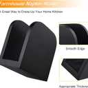 ALELION Black Napkin Holder for Table - Wood Upright Napkin Holders for Kitchen - Wooden Coutertop Napkin Dispenser for Dining Room Table Restaurant Picnic Party