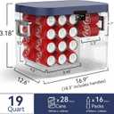 Megiu Car Refrigerator, Portable Car Fridge 12V Refrigerator 19 Quart (18 Liter) Freezer Compressor Cooler 12V/24V DC 110240 V AC for Outdoor, Camping, Travel, Home Use -0.4~+59 (Blue)