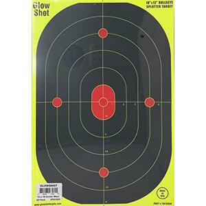 12x18-Inch Bullseye Glowshot Splatter Targets, 50 Packs