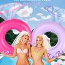 HeySplash Pool Floats, Inflatable Pool Float, Large Floatie for Bachelorette Party, Swim Tube River Lake Beach Bride Wedding Decor Fun Toy Raft Adults