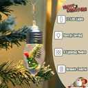 Christmas Lights Battery Operated 8Ft Snow Globe Christmas Lights 12 LED Vintage Bulbs String Lights for Indoor Outdoor Home Patio Fireplace Office Tree Cute Xmas Decor