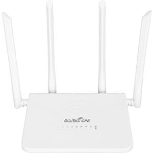 4G LTE Wire Less Router with SIM Card Slot, Unlock Mobile Wire Less Fidelity Hotspot 300Mbps with 4 5dBi Antennas for Asia (US Plug 100240V)