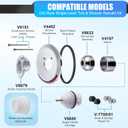 Enhon Single Handle Tub and Shower Faucet Trim Kit Compatible with Danco/Valley Faucets, Includes Shower Cartridge, Single Lever Handle, Escutcheon, Sleeve, Cap Assembly, Bonnet, Button and Screws