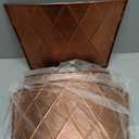 Lanpn Metal Christmas Tree Collar 24 inch, Christmas Tree Ring Collar for Small Mini Pencil Xmas Stand Cover Real Artificial Trees Indoor Outdoor Decoration (Bronze, Diamond)