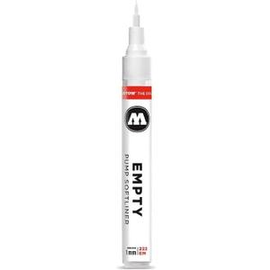 Molotow Empty Softliner Marker, 1mm Brush Tip, Compatible with Most Paints and Inks (211.011)