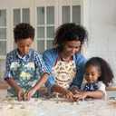 Kids Apron & Chef Hat Set  Adjustable, Water-Resistant  For Cooking, Baking, Arts and Crafts  Fits Ages 38 (White)