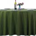 Ascoza 2pack 120 Inch Willow Round Tablecloth in Washable Polyester Fabric for Wedding/Banquet/Restaurant/Parties