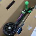 Self Balancing Kick Scooter with Light Up Wheels, Extra Wide Deck, 3 Wheel Platform, Foot Activated Brake, 75 lbs Limit, Kids & Toddlers Girls or Boys, for Ages 3 and Up (Monster Jam)