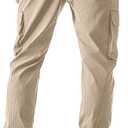 Men's Cargo Pants Casual Lightweight Elastic Waist Drawstring Pant with Pockets (XXL)