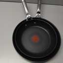 T-Fal x Jamie Oliver Nonstick Coated Stainless Steel Pans 9.5" & 11", Induction Compatible, Oven Safe up to 500F, Chef's Stainless Steel Skillet, Frying Pan, Silver