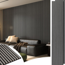 Art3d 2-Pack 108" x 12" Acoustic Wood Panels for Wall, Soundproof Wood Slat Panel for Wall and Ceiling, 3D Fluted Sound Absorbing Paneling for Interior Wall Decor, Living Room, Bedroom - Smoky Oak