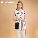 Montana West Quilted Mini Crossbody Bags for Women Trendy Cell Phone Purse (Black)