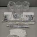 Kitchen Island Lighting, 3 Lights Linear Chandeliers Rectangle Pendant Light Fixtures for Dining Room Farmhouse Hanging Light with Glass Shades (Chrome)