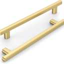 10 Pack 6.3 Inch(160mm) Kitchen Cabinet Handles Brushed Gold Cabinet Pulls Kitchen Cabinet Hardware Drawer Pulls for Cupboard Wardrobe