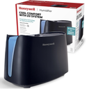 Honeywell Cool Moisture Humidifiers for Bedroom, Medium Rooms, 1.1 Gallon, Invisible Moisture Humidifier for Baby, Kids, Quiet, Easy to Clean, UV Technology, Black, HCM350B