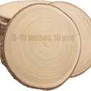 Large Unfinished Wood Slices for Centerpieces 10 Pcs 9-10 inches Natural Wood centerpieces for Tables Table Decor, Rustic Wedding CenterpiecesWood Rounds for Crafts, and Wooden Christmas Decoration