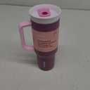 Owala Stainless Steel Triple Layer Insulated Travel Tumbler with Spill Resistant Lid, Straw, and Carry Handle, BPA Free, 40 oz, Dusty Pink