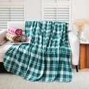 ZYFZCYBL Fleece Blanket Bulk Pack of 6 Cozy Fleece Throw Blankets 50x60 Warm Soft Lightweight Breathable Pet-Friendly for Bed Sofa Camping Wedding GiftsMultiple Print (Plaid)