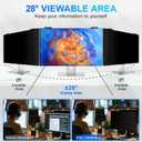 Magnetic 27 Inch Privacy Screen for Computer Monitor 16:9 Aspect Ratio, Hanging Removable Anti-Blue/Glare Protector Film, Anti Spy Desktop Security Private Filter 27in