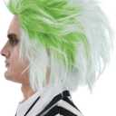 Party City Beetlejuice Wig Costume Accessory for Adults - Costume Includes Wacky Wig with Green & Gray Hair Color - Costumes for Halloween, Birthday Parties, & Themed Events