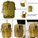 Fanny Pack Waist Bag Bum Bag for Women & Men, Outdoor Waist Pack with 1 Mini Carabiner, Ideal for Fly Fishing, Hiking, Climbing & Casual Usekhaki)