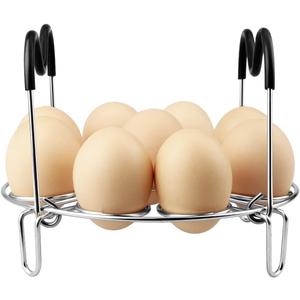 Egg Steamer Rack Trivet with Heat Resistant Handles for Instant Pot Accessories 5,6,8 Quart & Pressure Cooker, Stainless Steel