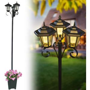 68.9" Solar Lamp Post Light with Planter,3-Head Solar Pole Light Outdoor Waterproof for Porch,Yard,Driveway,Garden,Patio Decor (1Pack) 68.9" Solar Lamp Post Light with Planter,3-Head Solar Pole Light Outdoor Waterproof for Porch,Yard,Driveway,Garden,Patio Decor (1Pack)