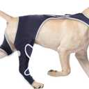 Dog Leg Sleeve for Large Dogs, Wounds Prevent Licking Recovery Dog Back Leg Protection Sleeve, E-Collar & Cone Alternative Surgical Suit for Male Female, Rear Right Leg, L