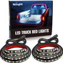 Nilight - TR-05 2PCS 60 Inch 180 LEDs Bed Strip Kit with Waterproof on/Off Switch Blade Fuse 2-Way Splitter Extension Cable for Cargo, Pickup Truck, SUV, RV, Boat 