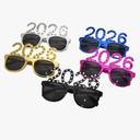 5PCS 2026 Plastic Eyeglasses Happy New Year's Eve Glasses Graduation 2026 Party Photo Props Supplies