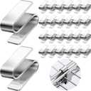 24 Pcs Connecting S Hook for Wire Shelf System, Wire Shelf S Pegboard Hooks for Racks Shelves Warehouses Shopping Malls Garden Places Shelving Accessories Tool (Steel Color)