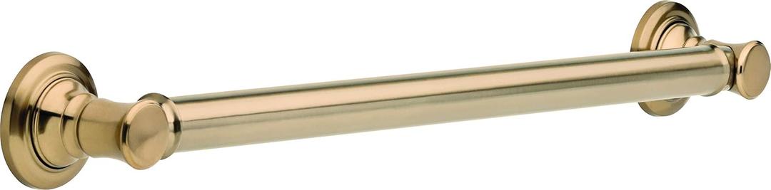Delta Traditional (1-Pack) 24" Shower Grab Bar ADA Compliant Champagne Bronze 450 lb Capacity Bathroom Safety Handle for Shower, Bathtub | Wall Mounted Balance Assist, Handicap Grip Bar 41624-CZ