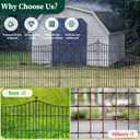 15 Panels Decorative Garden Fence with Gate, 32 in(H) X 35.4 ft(L) No Dig Dog Fence Animal Barrier Outdoor for Yard, Rustproof Metal Garden Edging and Borders, Temporary Fencing Stakes