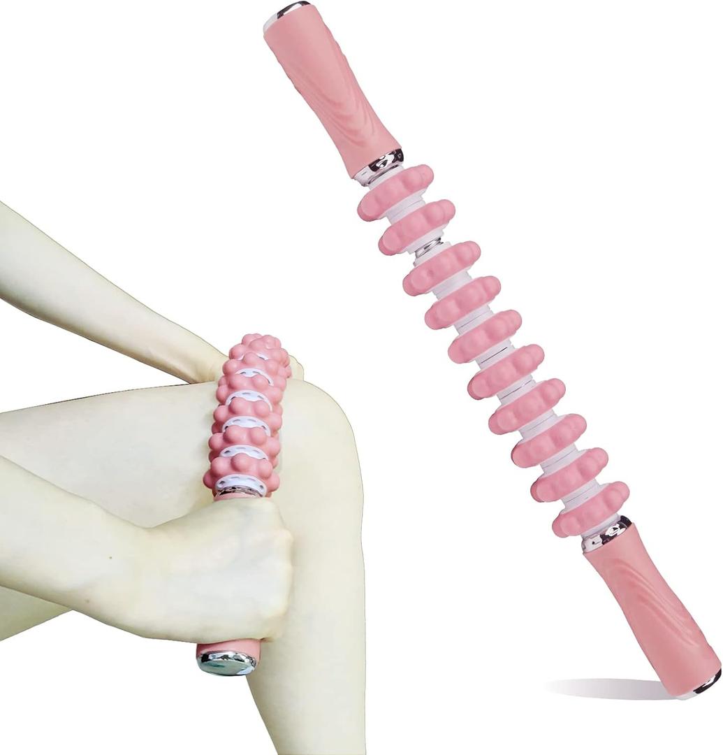 Bendable Muscle Roller Stick for Fascial Massage, Cellulite Remove, Lymphatic Circulation and Sore Muscles - Multi-Functional Massage Roller Stick for Legs and Back Muscle Recovery