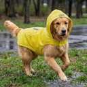 Dog Raincoat Reflective Adjustable Hooded Pet Rain Jacket Poncho with Leash Hole for Dogs S-5XL