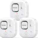 TECKNET Water Leak Detectors for Home, 120dB Water Sensor Alarm Leak Detector, IP66 Waterproof, Water Leak Detectors for Bathroom, Sink, Laundry, Window, Basements, Kitchens(3 Pack, Battery Included) (White)